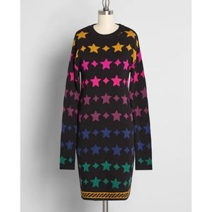 NWT Modcloth Getting Comfortable With Stardom Sweater Dress Size L fits like XL